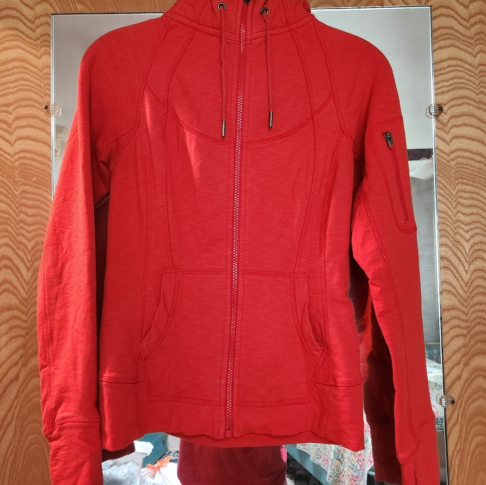 Athleta Zip Up Hoodie, Full Length XXS, red - Picture 1 of 12